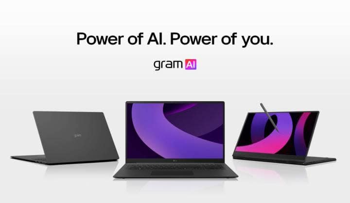 LG Gram Pro laptop with sleek design and OLED display.